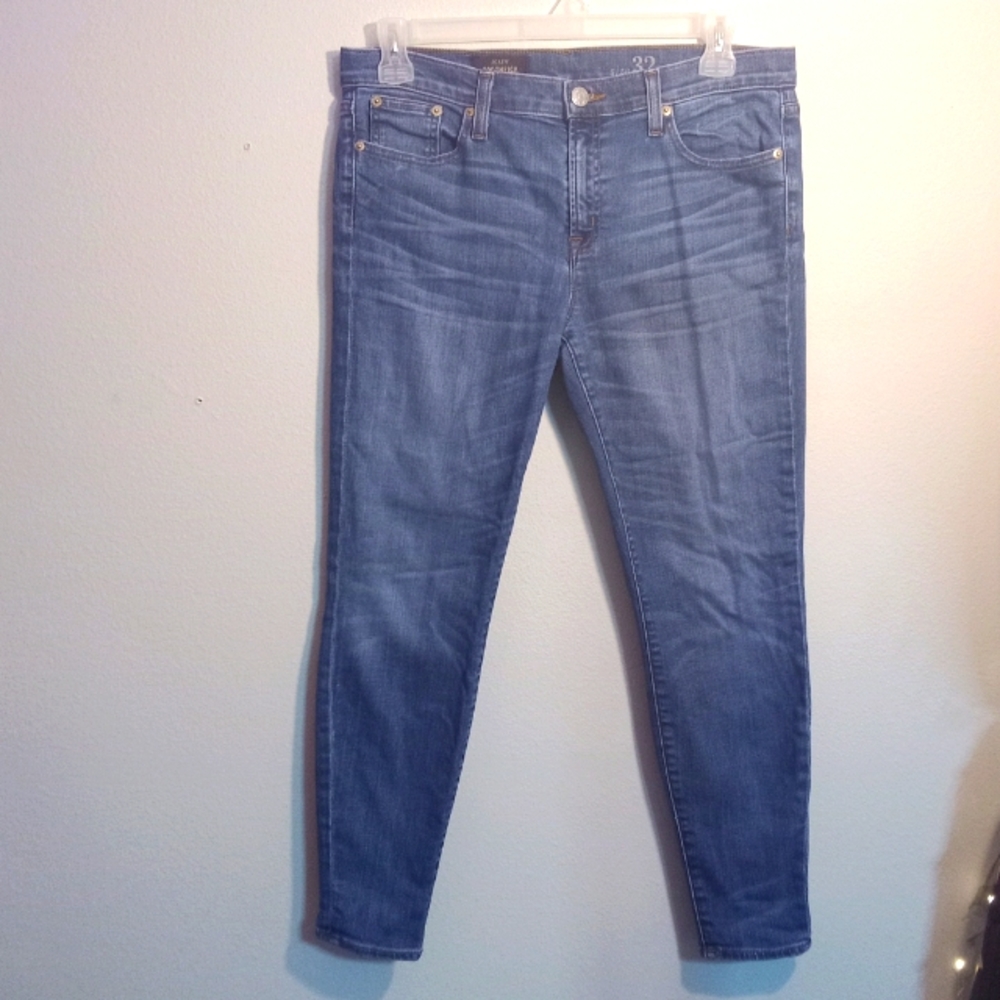 J. Crew toothpick blue skinny jeans size 32